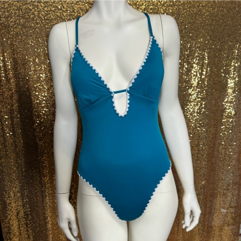 Lucky Brand Brilliant Blue One Piece Swimsuit M